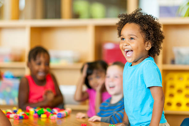 Diverse group of preschoolers.